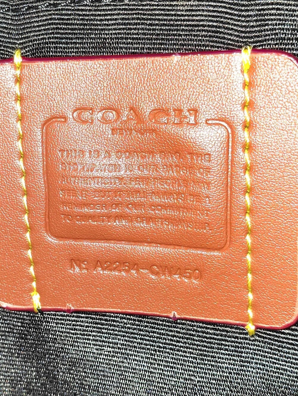 Coach Brown Signature Halloween Tote with Orange Pumpkin Charm A2254-CW450 - Picture 4 of 6